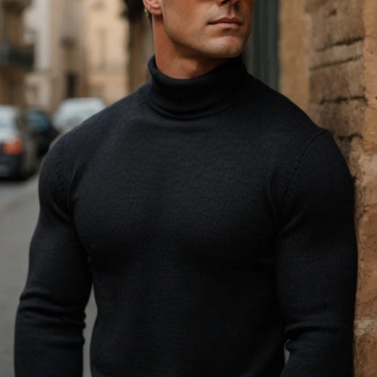 EB | Weicherer & Bequemer Herrenrollenkragenpullover aus Baumwolle