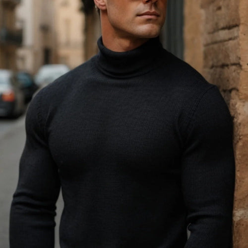EB | Weicherer & Bequemer Herrenrollenkragenpullover aus Baumwolle