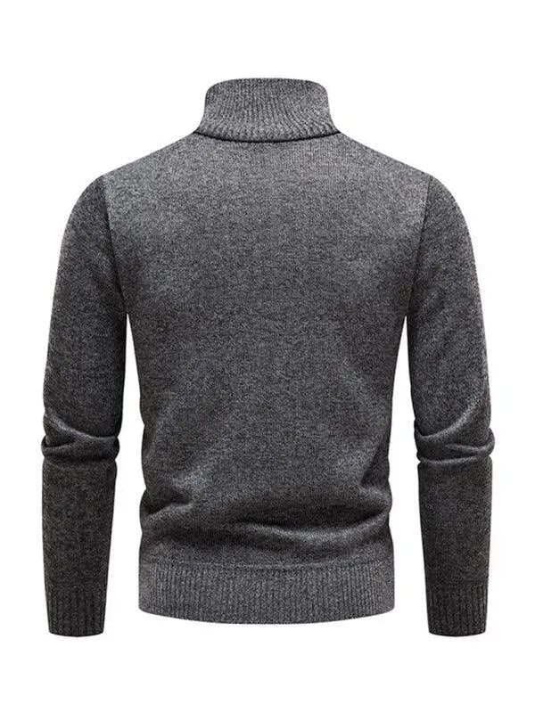 EB | Patchwork Reißverschluss Männer Rollkragenpullover