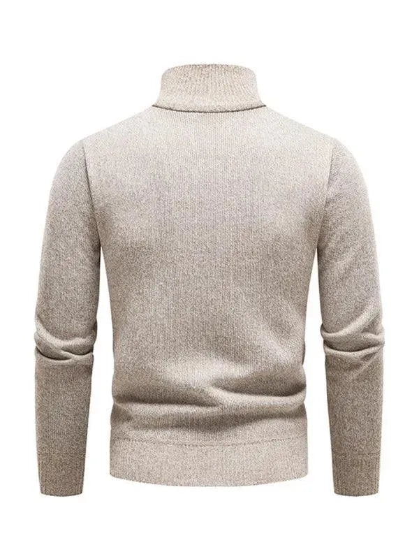 EB | Patchwork Reißverschluss Männer Rollkragenpullover