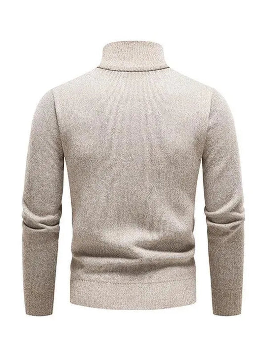EB | Patchwork Reißverschluss Männer Rollkragenpullover