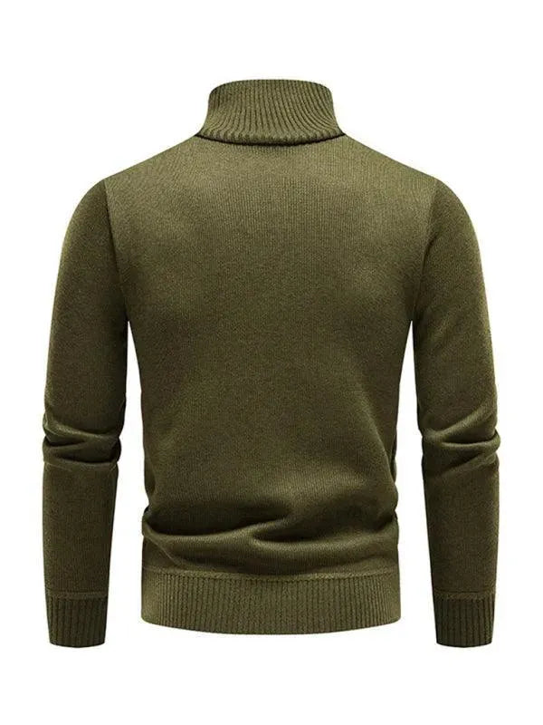 EB | Patchwork Reißverschluss Männer Rollkragenpullover