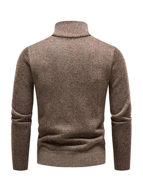 EB | Patchwork Reißverschluss Männer Rollkragenpullover