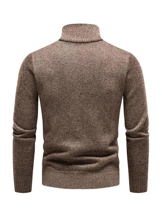 EB | Patchwork Reißverschluss Männer Rollkragenpullover
