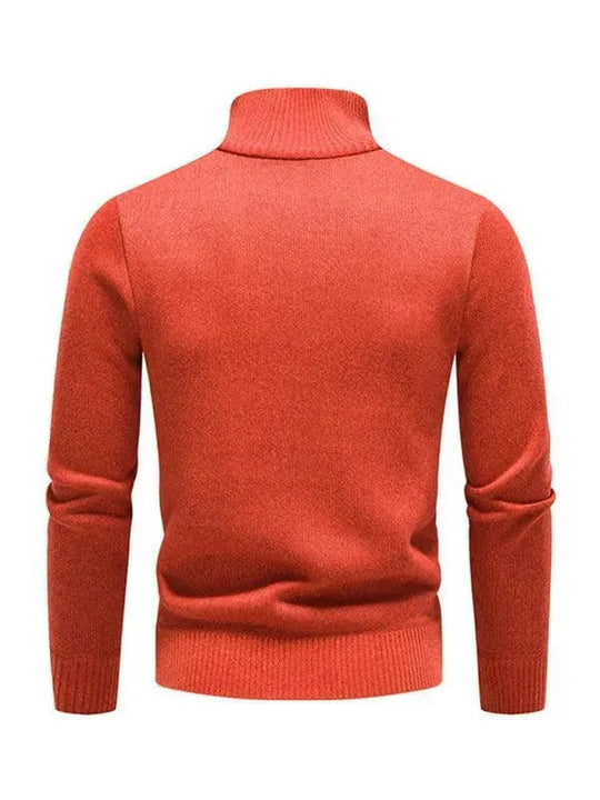 EB | Patchwork Reißverschluss Männer Rollkragenpullover