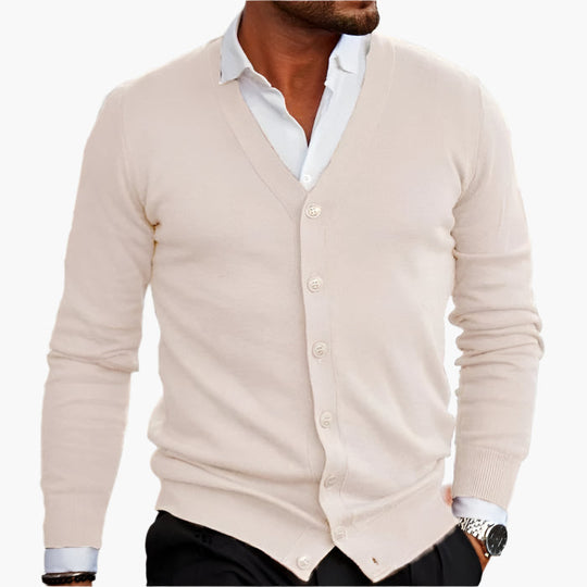 EB | Cardigan Klassisch Elegant - Business & Freizeit Strickjacke mit V-Ausschnitt