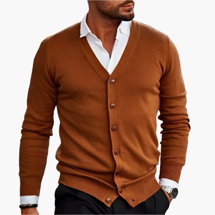 EB | Cardigan Klassisch Elegant - Business & Freizeit Strickjacke mit V-Ausschnitt