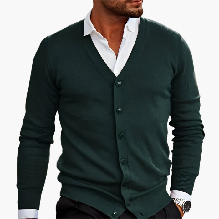 EB | Cardigan Klassisch Elegant - Business & Freizeit Strickjacke mit V-Ausschnitt