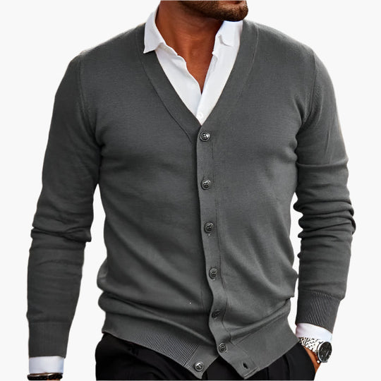 EB | Cardigan Klassisch Elegant - Business & Freizeit Strickjacke mit V-Ausschnitt
