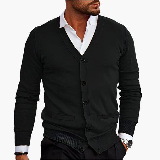 EB | Cardigan Klassisch Elegant - Business & Freizeit Strickjacke mit V-Ausschnitt