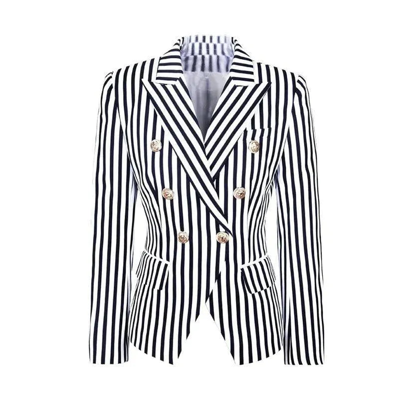 EB | Gestreifter Blazer Damen - Lässig - Gestreift-Pinstripe