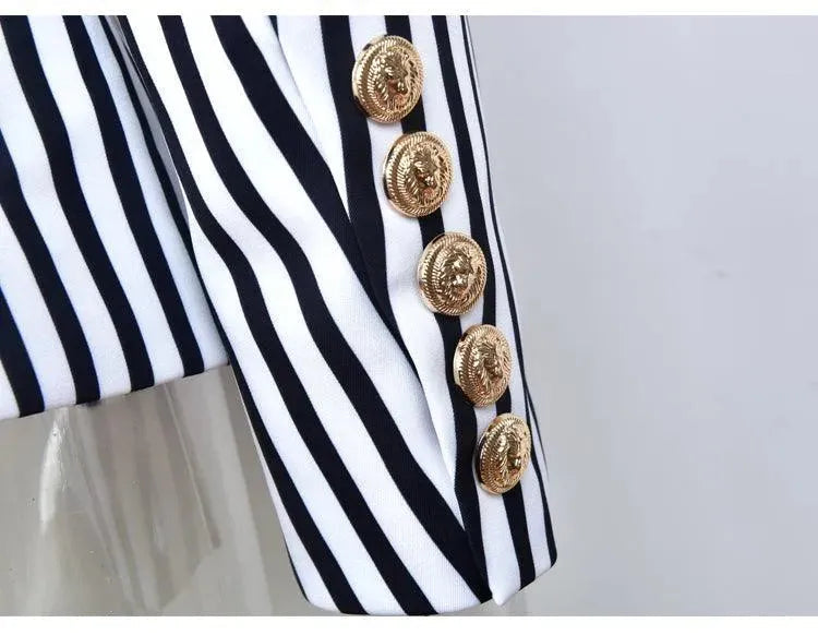 EB | Gestreifter Blazer Damen - Lässig - Gestreift-Pinstripe
