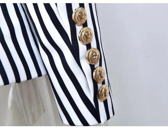 EB | Gestreifter Blazer Damen - Lässig - Gestreift-Pinstripe