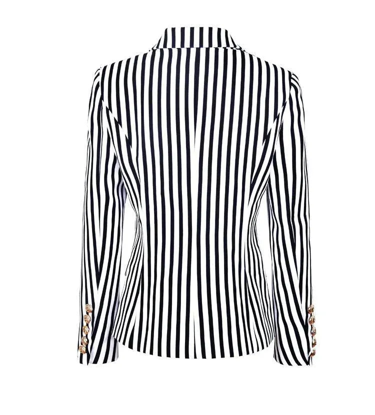 EB | Gestreifter Blazer Damen - Lässig - Gestreift-Pinstripe