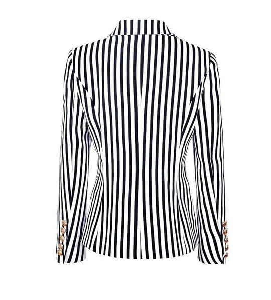 EB | Gestreifter Blazer Damen - Lässig - Gestreift-Pinstripe