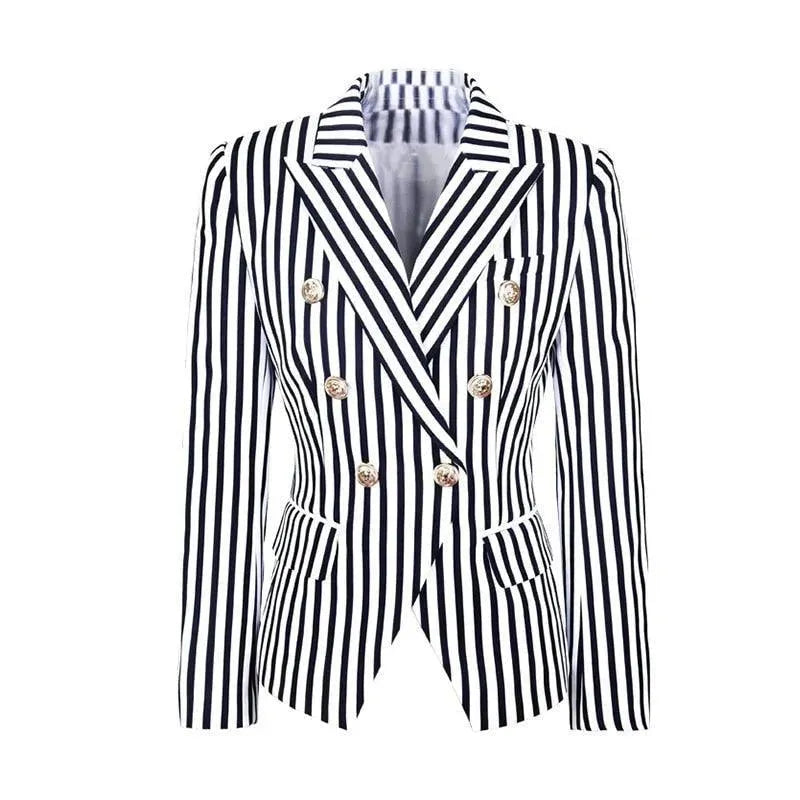 EB | Gestreifter Blazer Damen - Lässig - Gestreift-Pinstripe