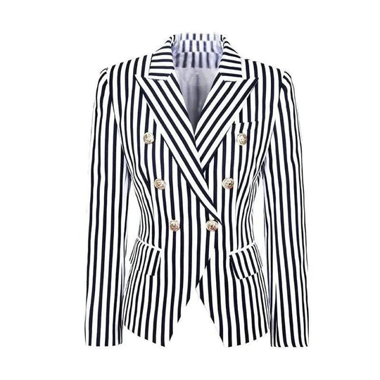 EB | Gestreifter Blazer Damen - Lässig - Gestreift-Pinstripe