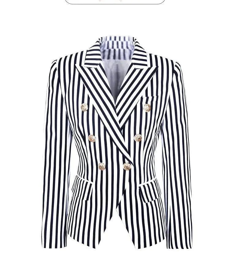 EB | Gestreifter Blazer Damen - Lässig - Gestreift-Pinstripe