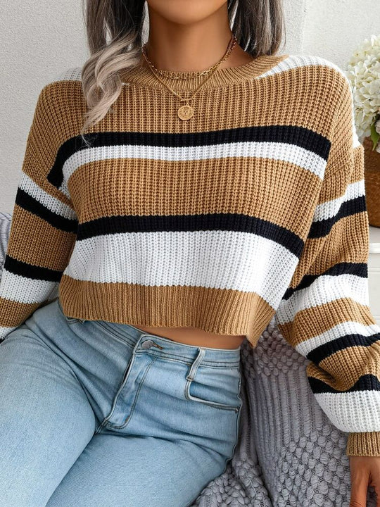 EB | Gestreifter Crop Pullover