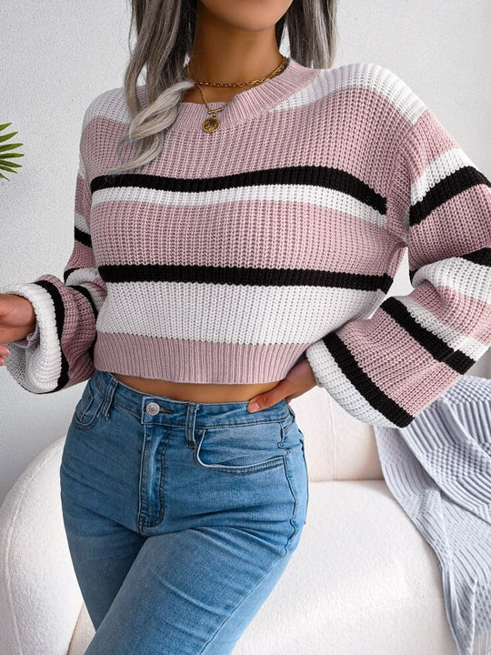 EB | Gestreifter Crop Pullover
