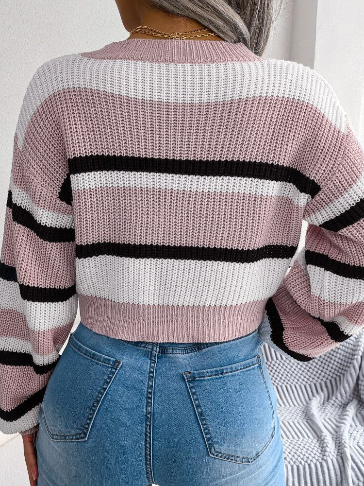 EB | Gestreifter Crop Pullover