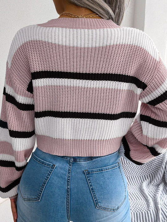 EB | Gestreifter Crop Pullover