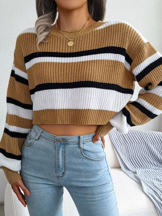 EB | Gestreifter Crop Pullover