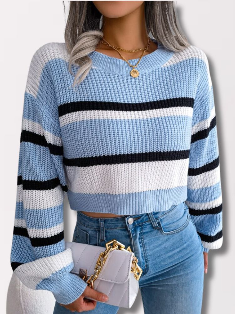 EB | Gestreifter Crop Pullover