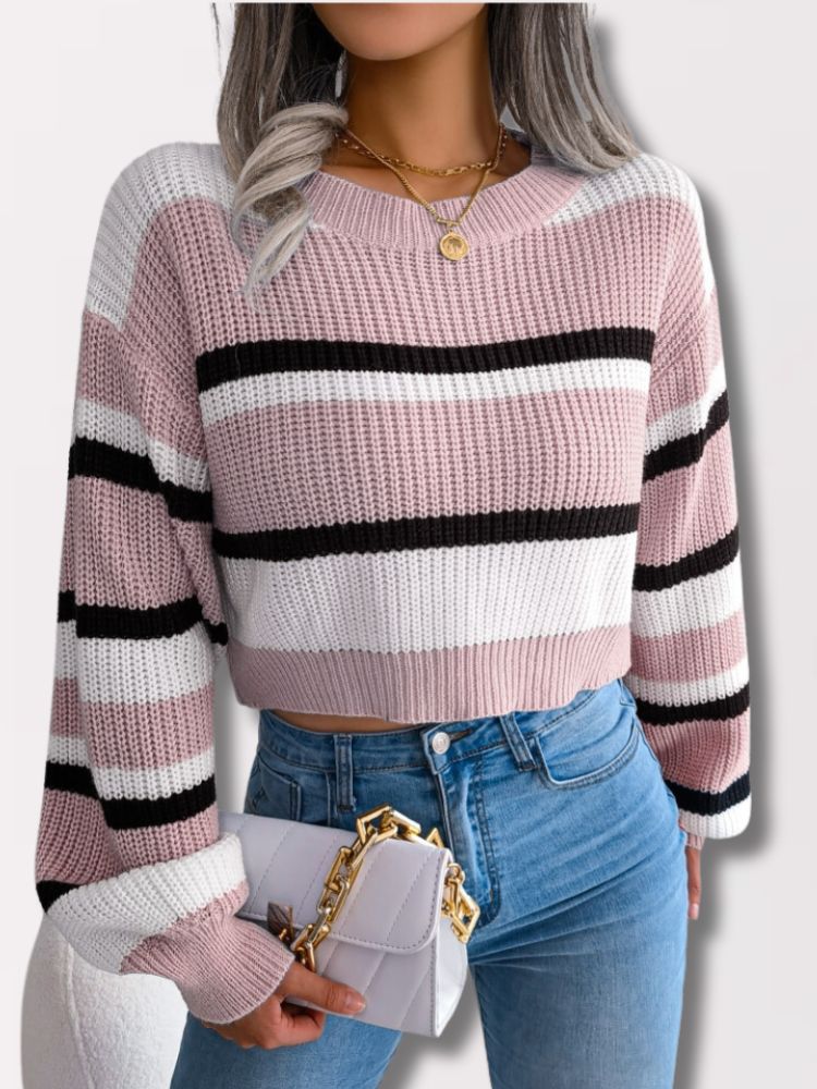 EB | Gestreifter Crop Pullover