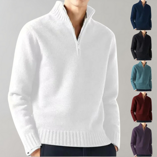 EB | Stylischer Halb-Reißverschluss Herrenpullover