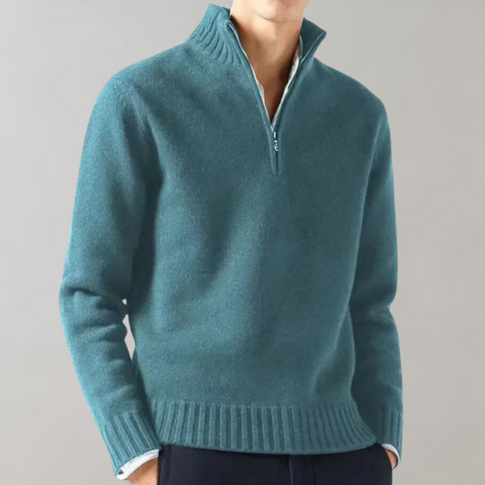 EB | Stylischer Halb-Reißverschluss Herrenpullover