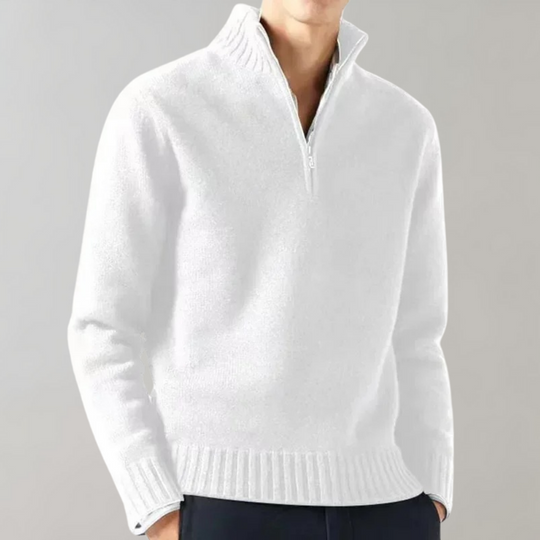 EB | Stylischer Halb-Reißverschluss Herrenpullover