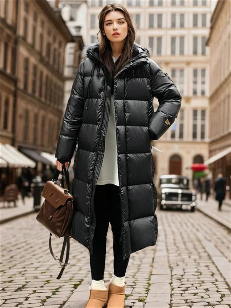 EB | Stylischer Langer Gesteppten Wintermantel für Frauen