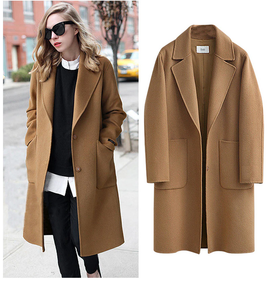 EB | Stilvolle Lange Damenjacke