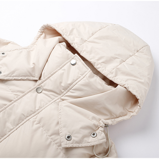EB | Stilvolle Lange Damen-Daunenjacke