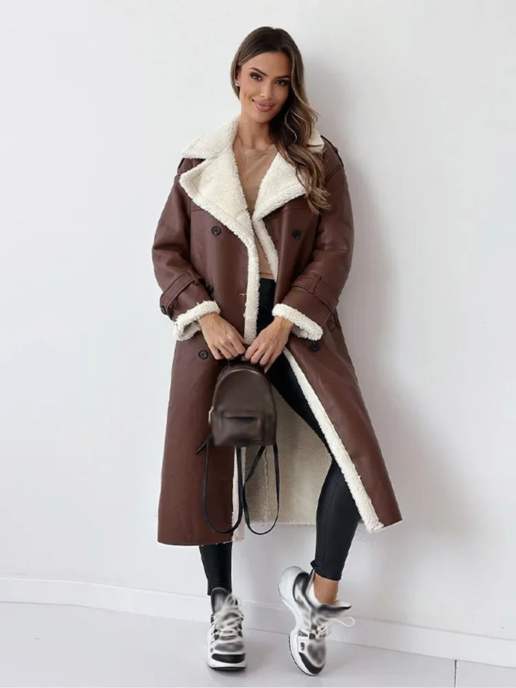 EB | Stilvolle Lange Damen Winterjacke