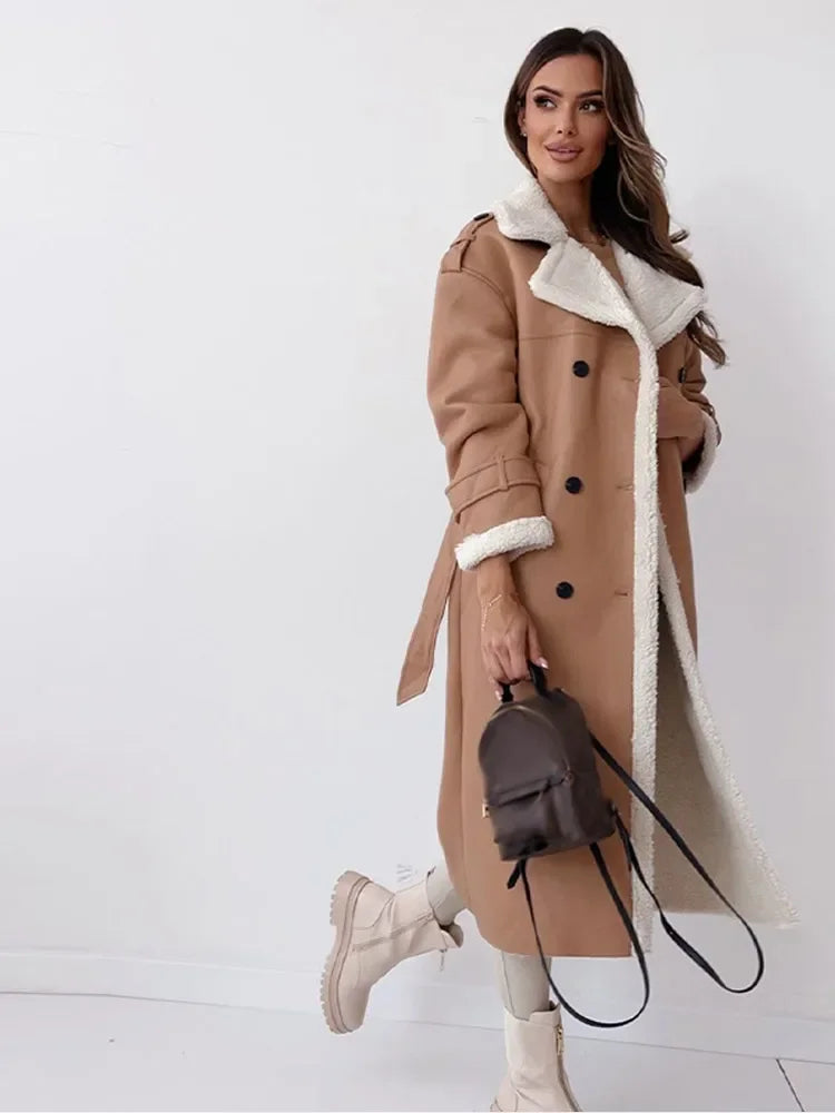EB | Stilvolle Lange Damen Winterjacke