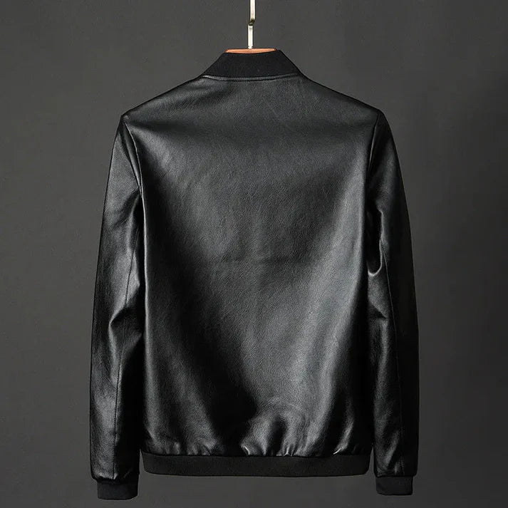 EB | Stylische Herren-Lederjacke aus Kunstleder mit präzisen Details