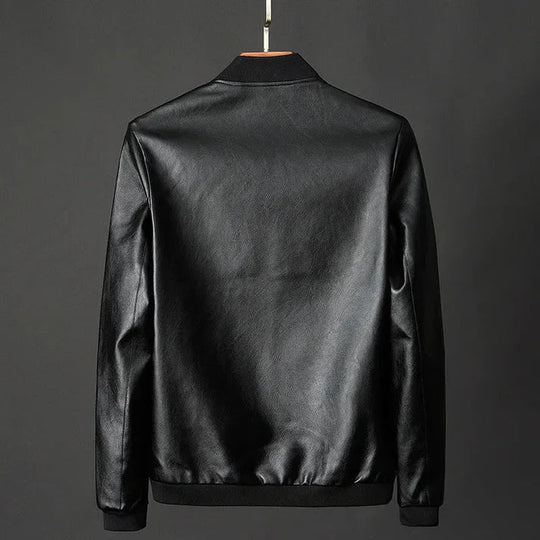 EB | Stylische Herren-Lederjacke aus Kunstleder mit präzisen Details