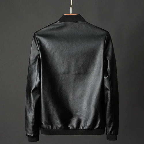 EB | Stylische Herren-Lederjacke aus Kunstleder mit präzisen Details