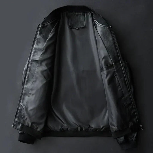 EB | Stylische Herren-Lederjacke aus Kunstleder mit präzisen Details