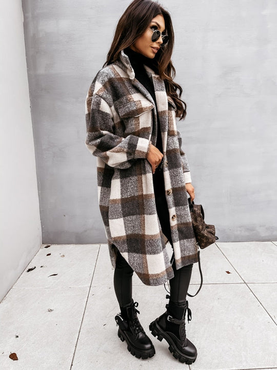 EB | Stylische Karo-Jacke - Nostalgisch & Trendy