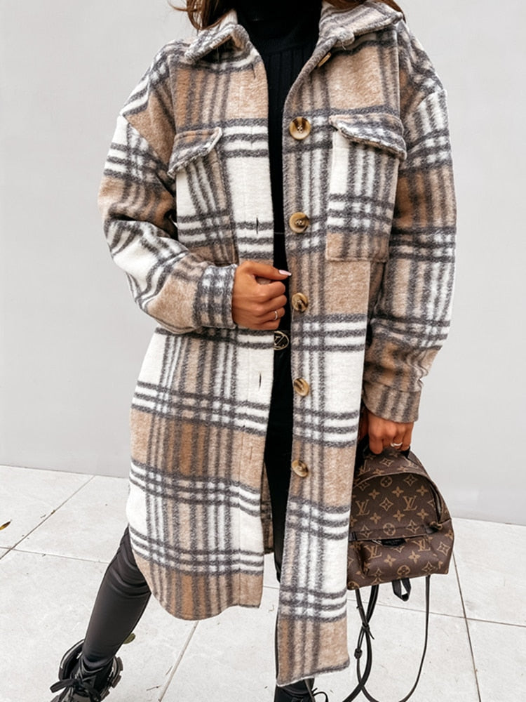 EB | Stylische Karo-Jacke - Nostalgisch & Trendy