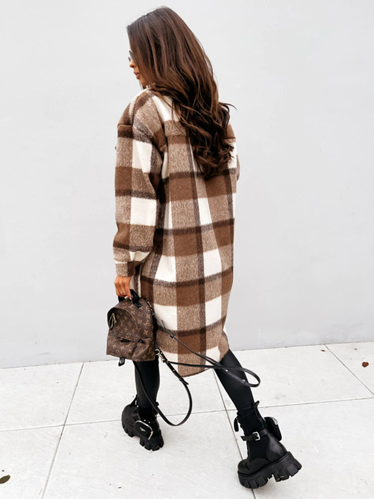 EB | Stylische Karo-Jacke - Nostalgisch & Trendy