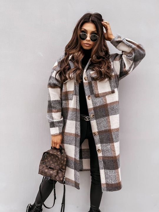 EB | Stylische Karo-Jacke - Nostalgisch & Trendy