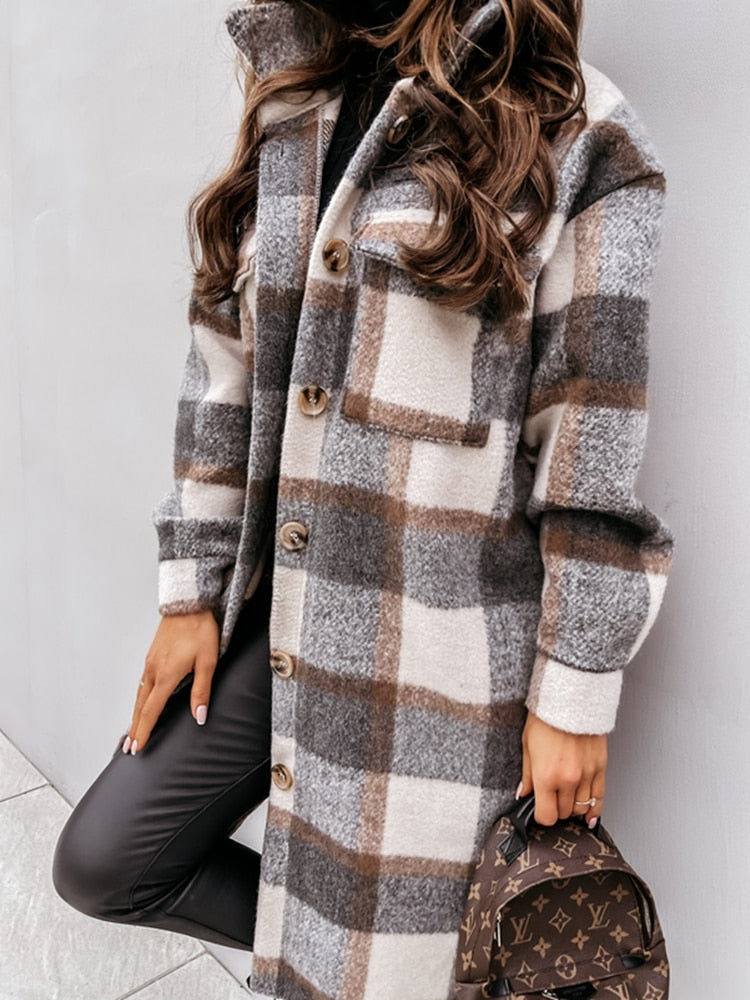 EB | Stylische Karo-Jacke - Nostalgisch & Trendy