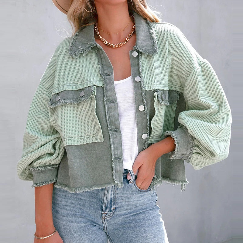 EB | Stilvolle Puffschulterjacke für Frauen