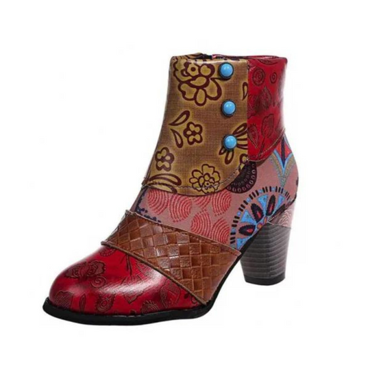 EB | Stilvolle Retro-Leder Damenstiefel