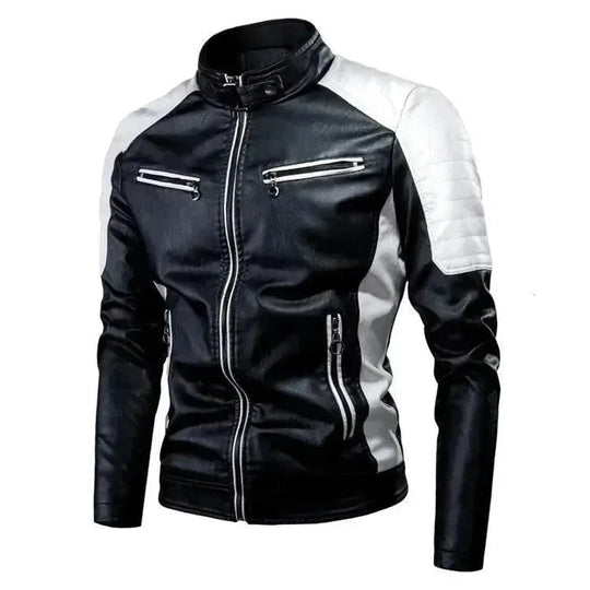EB | Stilvolle Slim-Fit Herren Leder Bikerjacke