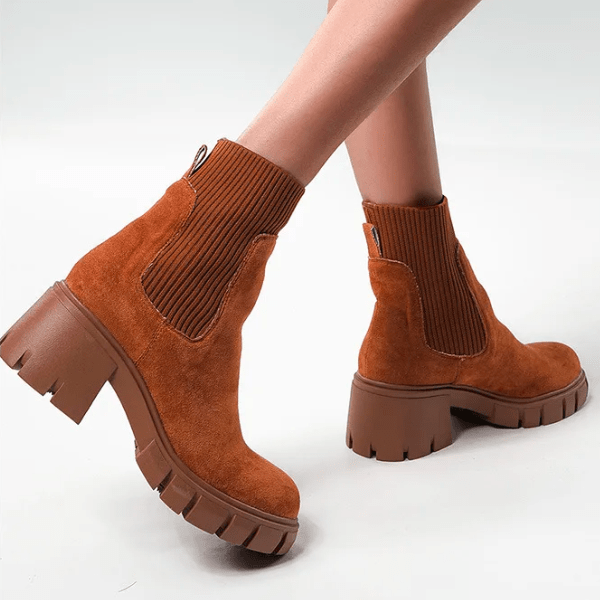 EB | Stylische Wildleder Winterstiefel für Frauen